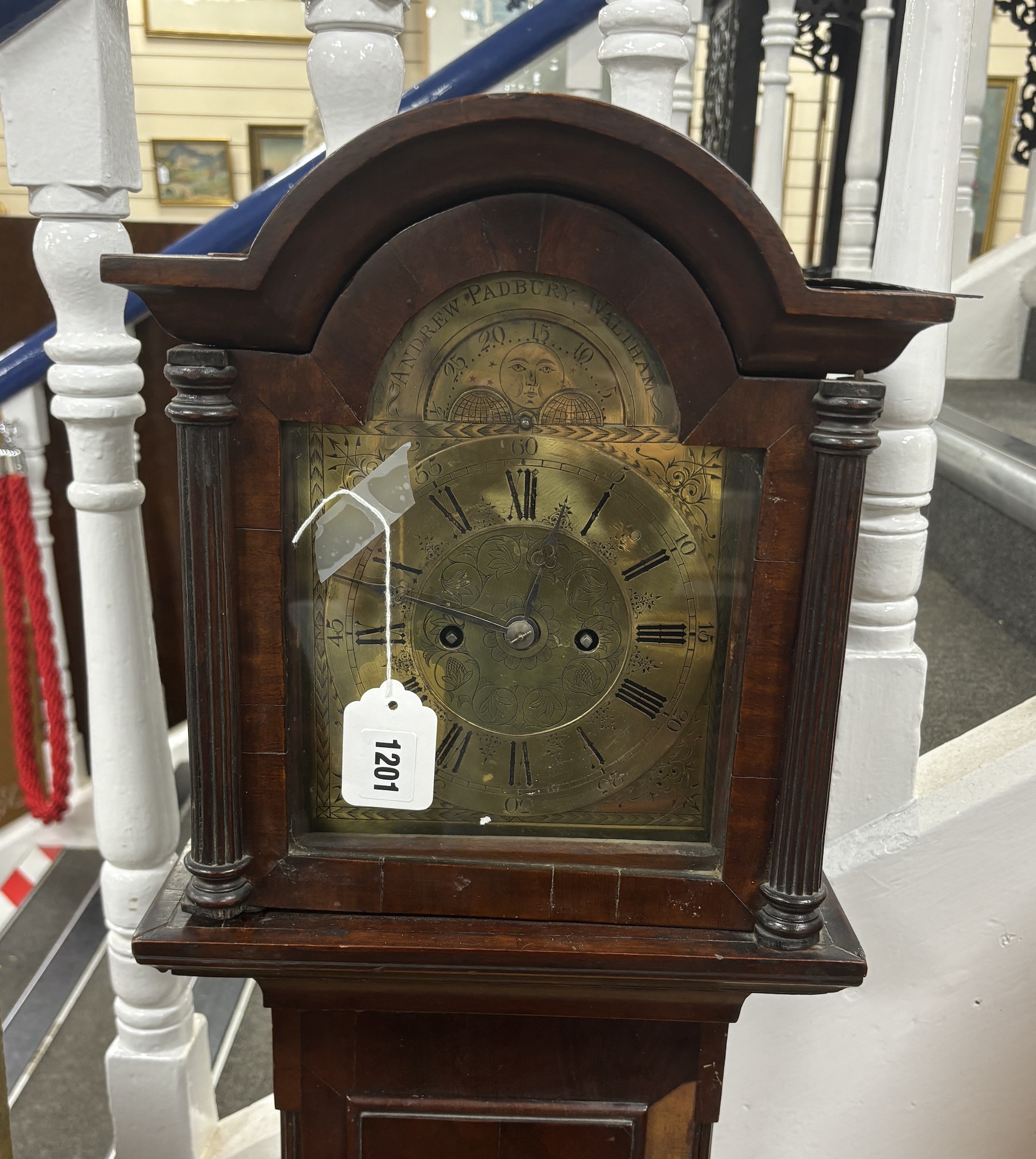 A mid 18th century style grandmother clock, height 121cm